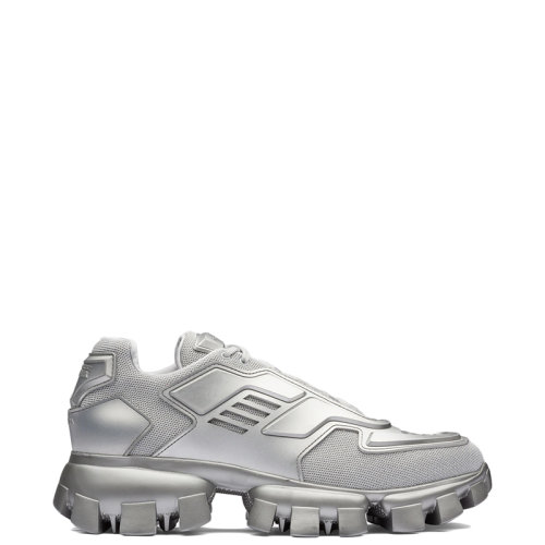 PRADA/普拉达 22年新款 Cloudbust Thunder系列 男士银色针织织物材质系带运动鞋2EG293_3KZU_F01
