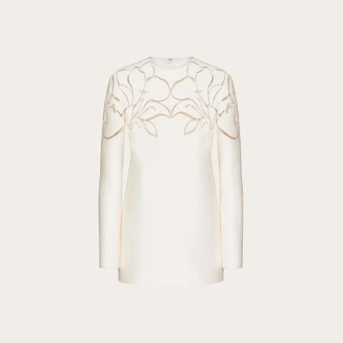  VALENTINO华伦天奴 22年秋冬 女士 连衣裙 ROBE COURTE BRODéE EN CREPE COUTURE XB0VAZ101CF