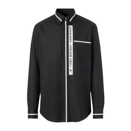  BURBERRY/博柏利 男士黑色棉质长袖衬衫 8029013 PLFSX