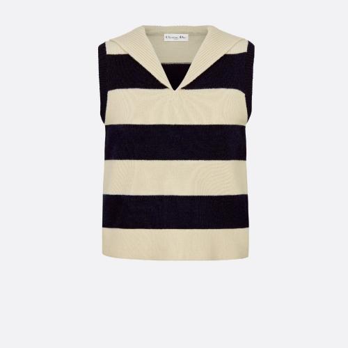  DIOR迪奥 22年秋冬 女士 针织衫 无袖针织衫 144T51AM318_X5802 预定商品1-3周发货