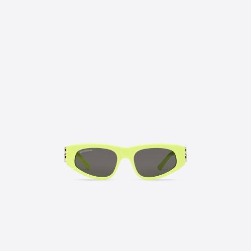  BALENCIAGA巴黎世家 22年春夏 女士 太阳眼镜 Womens Dynasty D-frame Sunglasses in Yellow 6