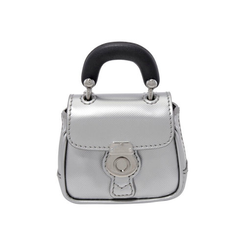 BURBERRY/博柏利 巴宝莉 女士 银色皮革时尚钥匙扣包饰 80004171