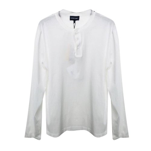 Emporio Armani/安普里奥阿玛尼 白色男士长袖T恤（瑕疵折扣）