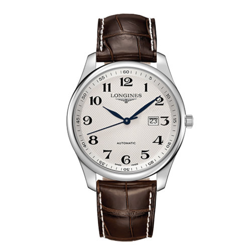 LONGINES/浪琴 名匠系列 自动机械银“大麦籽粒”表盘皮表带男表42毫米L2.893.4.78.3