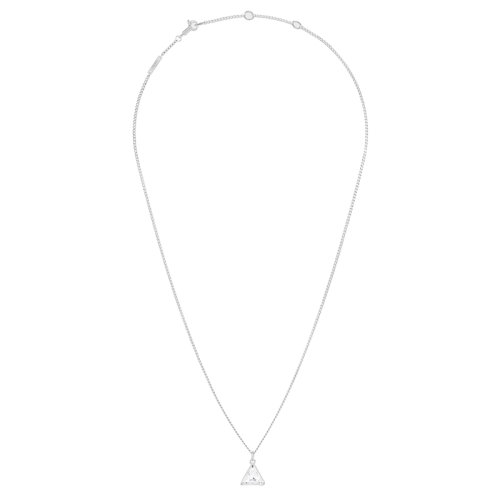 CELINE/赛琳 22新款 tie boy系列 男士银黑色做旧三角形水钻项链460DJ6BRS.01XS