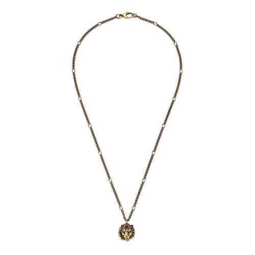 GUCCI古驰 22年秋冬 女士 狮头吊坠项链 410673 I4600 8233