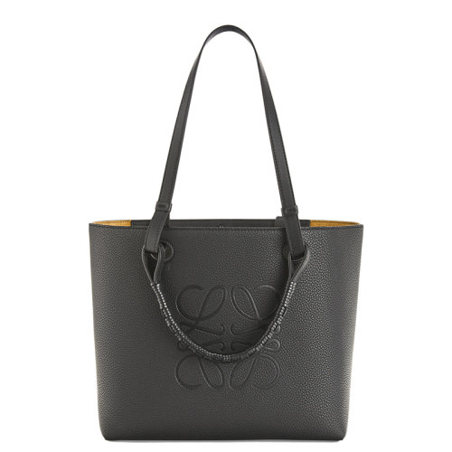 LOEWE/罗意威 Anagram 女士小号经典黑色小牛皮托特单肩手提包0010532786