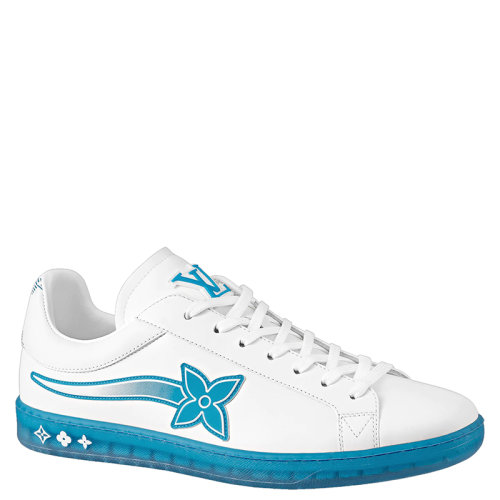 Louis Vuitton/路易威登 22年早春新款 LUXEMBOURG SAMOTHRACE系列 男士蓝色和白色牛皮运动鞋1A9FZD