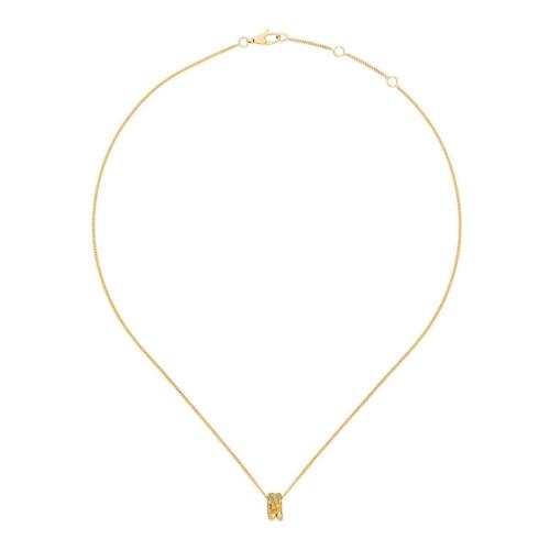 GUCCI古驰 22年秋冬 女士 18K黄金饰绿松石衔尾蛇项链 681828 I1930 8076