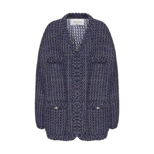  VALENTINO华伦天奴 22年秋冬 女士 夹克 VESTE EN TWEED OPTICAL VALENTINO WB3CE2D36J*w*D467 预定商品1-3周发货