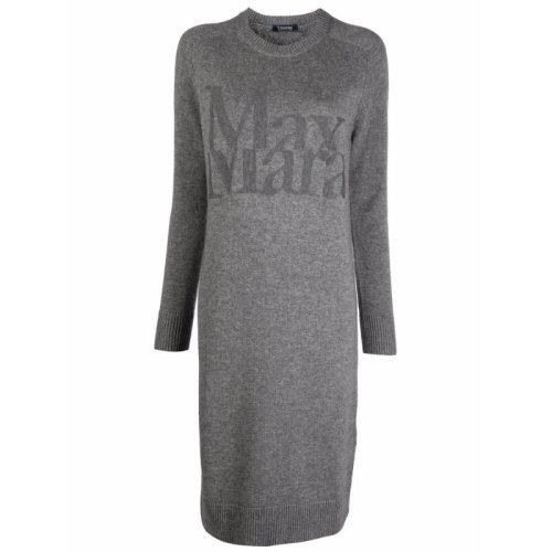 MaxMara/麦丝玛拉 女士灰色羊毛连衣裙 CURSORE 003