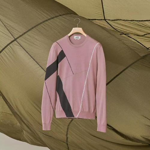  HERMES爱马仕 22年秋冬 男士 针织衫 Pull col rond ??VoilH?? H257052HA0KLA