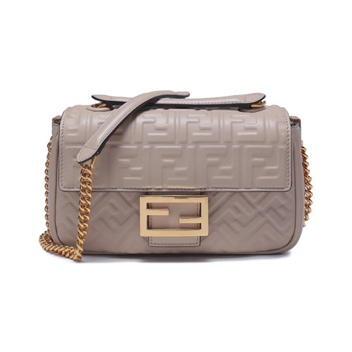 FENDI/芬迪  女士Baguette系列羊皮革法棍手提单肩斜挎包FF图案 8BR793 AH9C