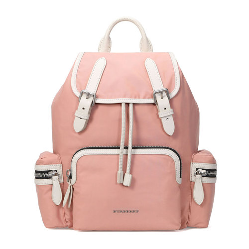BURBERRY/博柏利  巴宝莉女包 The Rucksack 女士粉色尼龙时尚背包双肩包 40800671