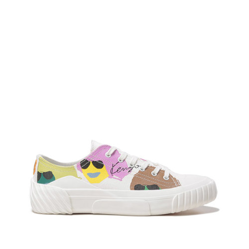 KENZO/高田贤三男士织物低帮系带休闲运动鞋帆布鞋小虎头刺绣 FC5 5SN430 F73