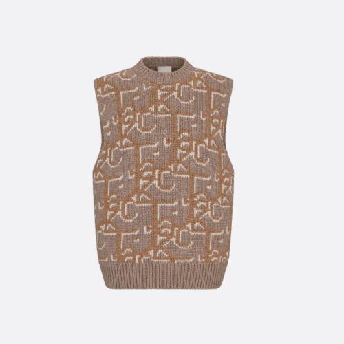  DIOR迪奥 22年秋冬 男士 针织衫 CACTUS JACK DIOR 超大版型无袖针织衫 283M654AT357_C180