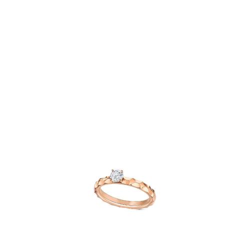  LV路易威登 22年秋冬 女士 戒指 BAGUE DE FIANCAILLES MONOGRAM INFINI， OR ROSE ET DIAMANT 预定商品2-8周发货