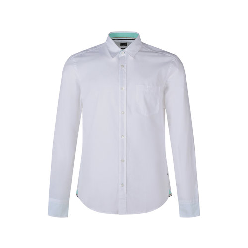 HUGO BOSS/雨果博斯 【22秋冬新款】 男士棉质修身版长袖衬衫LOGO刺绣 50473605