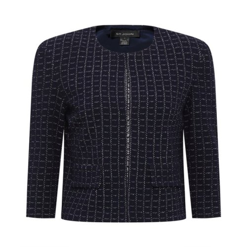 St.John/盛蔷短款针织女士夹克外套K61X061