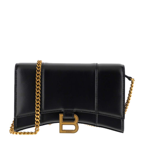 Balenciaga/巴黎世家 女士黑色单肩包沙漏包链条包女包656050-1QJ4M-1000（预售4-5周发货）