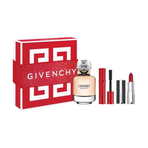 Givenchy纪梵希 2021圣诞限量套装3件套 浓香水50ml+睫毛膏4g+口红1.5g