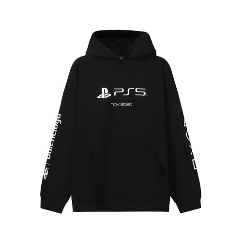 Balenciaga/巴黎世家 男卫衣 男女中性棉质加绒款宽松PlayStation连帽卫衣运动衫 651799 TKVF4