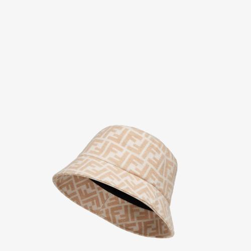 FENDI芬迪 22年春夏 女士 帽子 白色桑蚕丝和羊毛帽 FXQ813AALRF0QU5
