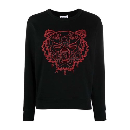 KENZO/高田贤三  女卫衣  时尚 女性 红色/黑色 虎头图案棉质 女卫衣 FB52SW8244MN.21