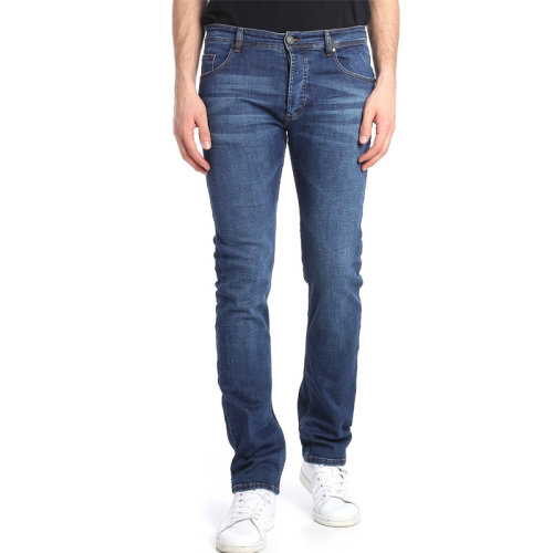 VERSACE JEANS/范思哲牛仔 男士蓝色棉质混纺弹性纤维修身版型牛仔裤休闲裤长裤男裤 A2GSA0SA-60359-904