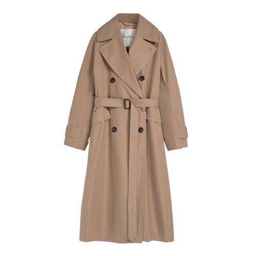 MaxMara/麦丝玛拉 22年早春新款 DTRENCH系列 女士鸽子灰色纯棉防水长款风衣9021112706027