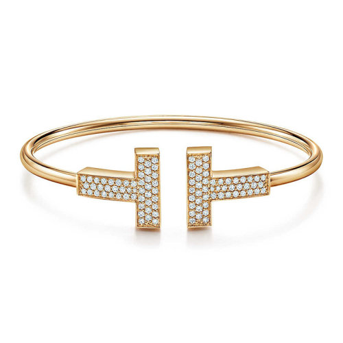 Tiffany & Co./蒂芙尼  Tiffany T系列18K金镶嵌钻石手镯 67990803