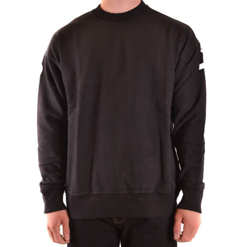 VERSACE JEANS/范思哲牛仔 男士黑色棉质背面字母徽标印花装饰圆领长袖上衣卫衣运动衫套头衫 B7GVA733-13956-899