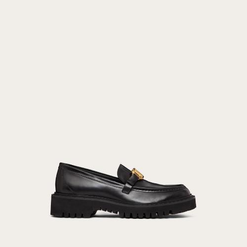 VALENTINO华伦天奴 22年秋冬 女士 商务休闲鞋 MOCASSINS VLOGO SIGNATURE EN CUIR DE VEAU 1W