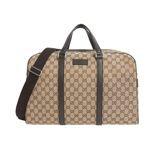 GUCCI/古驰 女士棕色织物配皮单肩包斜挎包手提包旅行包 449167-KY9KN-9886