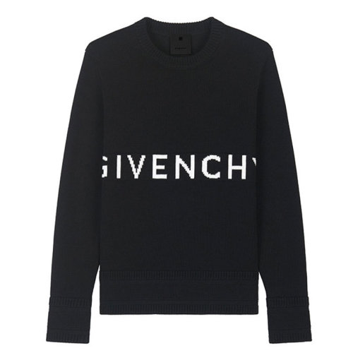  Givenchy/纪梵希 男士黑色棉质针织衫/毛衫 BM90G9 401M 001