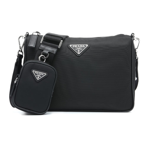 PRADA/普拉达三角徽标织物男士单肩包斜挎包2VH1132DM