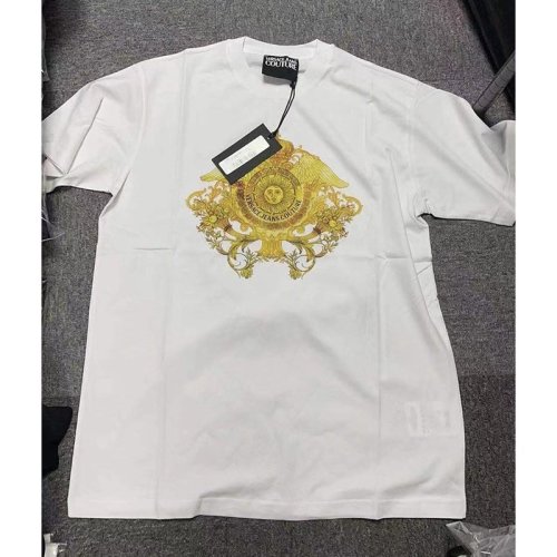  VERSACE JEANS COUTURE 男士白色棉质短袖T恤 B3GWA750 30454 003 PLFSX