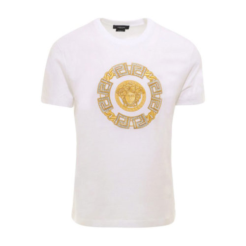 VERSACE/范思哲  男装 时尚简约 男士白色棉质短袖T恤 A87386A-6A228806-1001