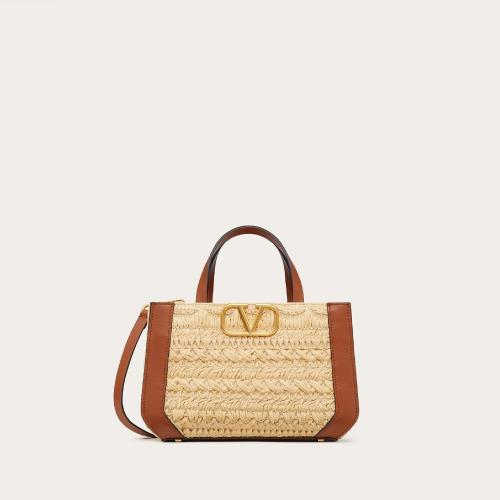  VALENTINO华伦天奴 22年秋冬 女士 手提包 SAC a MAIN VLOGO SIGNATURE A_VEC BRODERIE EN RAP