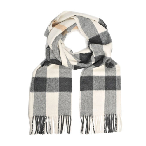 BURBERRY/博柏利 男女同款 中性米色经典格纹保暖御寒羊绒围巾围脖 3829862