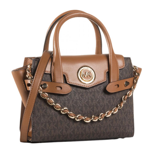 Michael Kors/迈克·科尔斯 CARMEN系列 女士包袋时尚老花Saffiano皮革单肩斜挎手提包