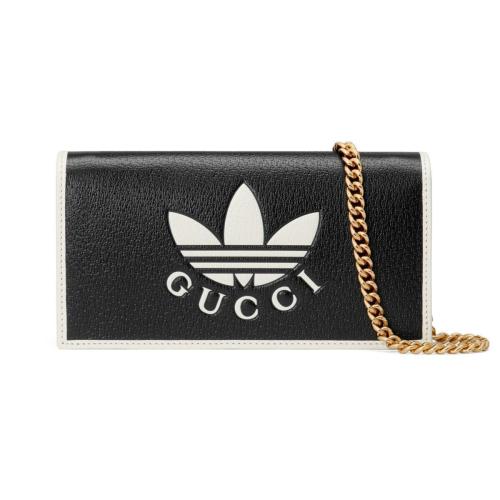  GUCCI古驰 22年秋冬 女士 adidas x Gucci联名系列饰链带钱包 621892 UZ3BG 1057