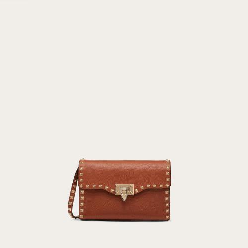  VALENTINO华伦天奴 22年秋冬 女士 单肩包 Petit sac a bandouliere Rockstud en veau graine