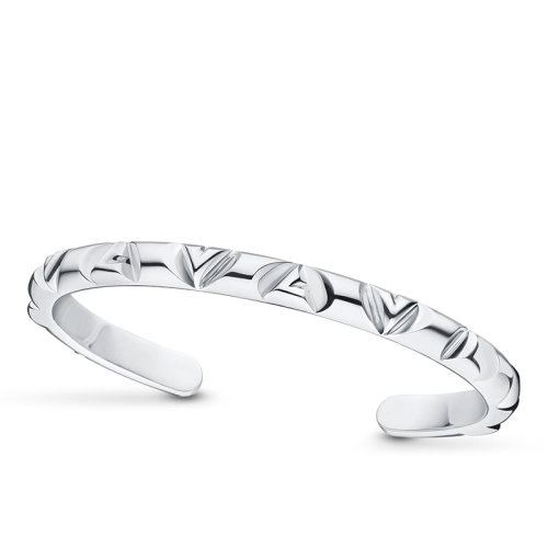 Louis Vuitton/路易威登 经典款LV VOLT系列 18k金白金徽标字母造型徽标刻印手镯Q95968