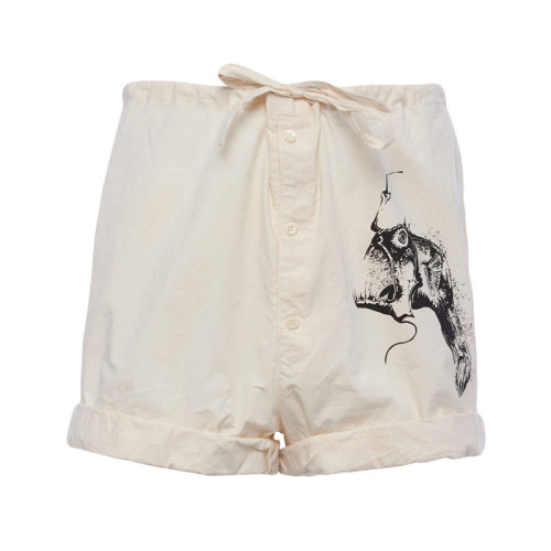 PRADA/普拉达 22年早春新款 男士象牙色印花棉质百慕大短裤SPH173_10IU_F0304_S_221