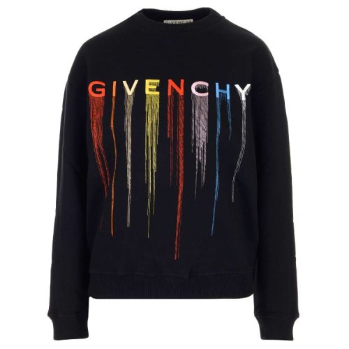 Givenchy/纪梵希  女装 品牌字母 女士黑色棉质圆领卫衣 BWJ0193Z3R-001