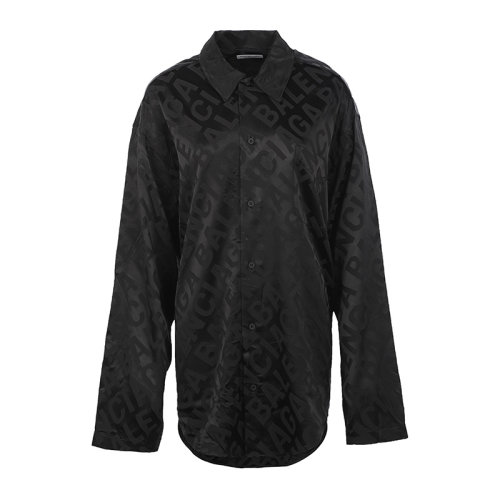 Balenciaga/巴黎世家22春夏简约纯色宽松女士长袖衬衫 681631TLO5
