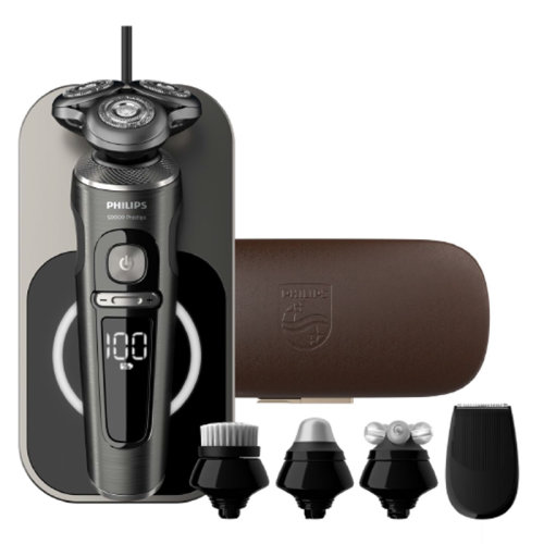 Philips/飞利浦 男士电动剃须刀刮胡刀舒仕系列多功能礼盒装胡须刀无线充电剃胡刀SP9880【无线充电|个性化舒适设置|剃须刀荷兰进口】