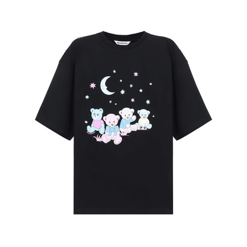 Balenciaga/巴黎世家 2021款 女士短袖T恤 女士棉质宽松版破洞圆领短袖T恤 641532 TJVI1