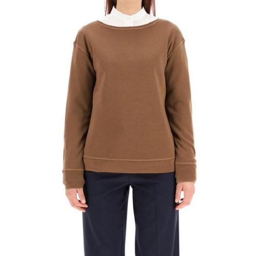 MaxMara/麦丝玛拉 女士米色羊毛针织衫/毛衫 UNIPARO-001 PLFSX